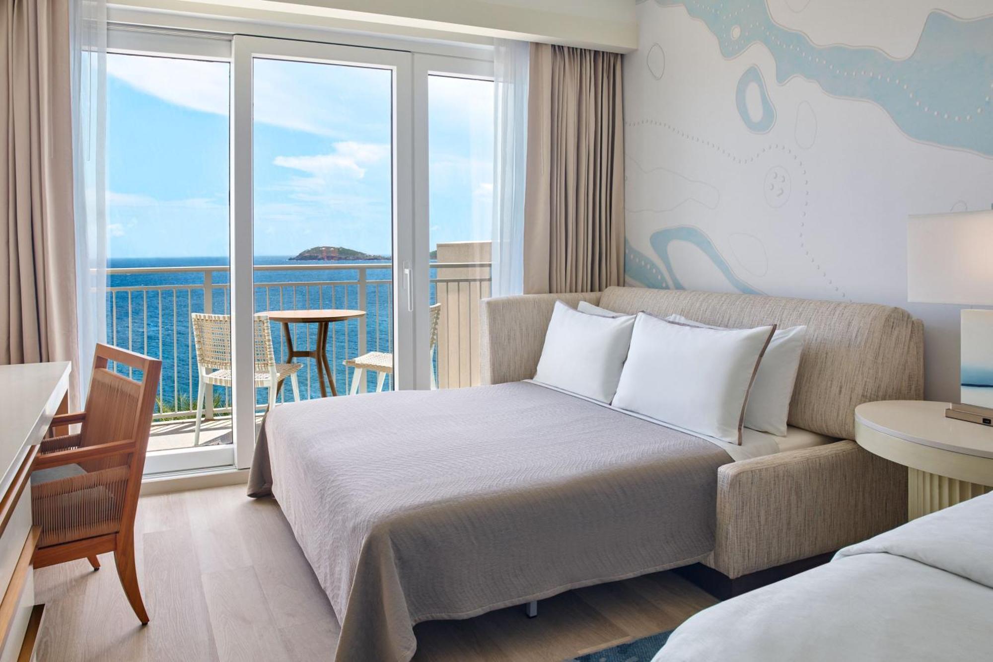 Deluxe King Room Sofa Bed Roll Shower Ocean View Mobility Accessible