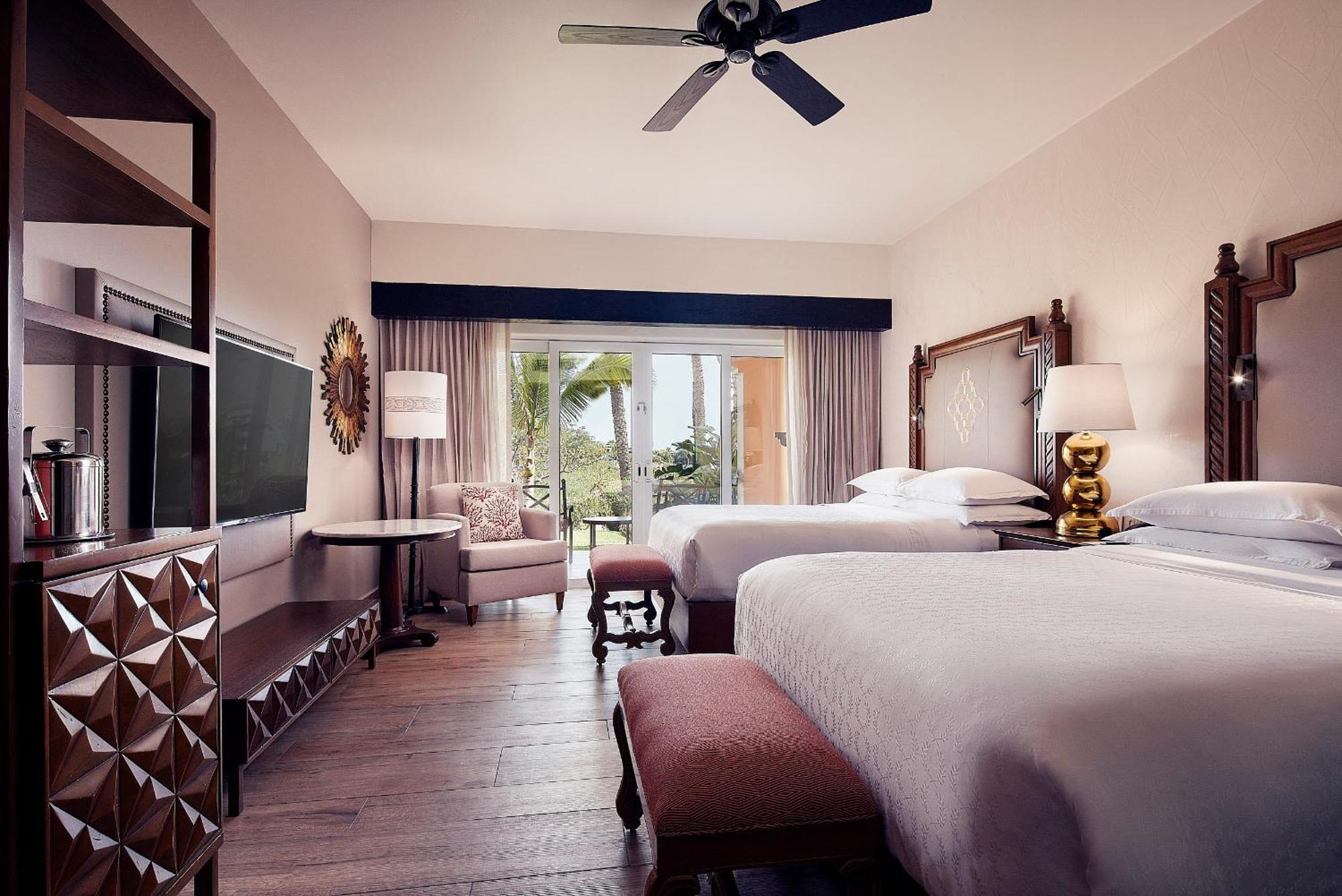 Adult Only Queen Room with Two Queen Beds, Garden View and Balcony
