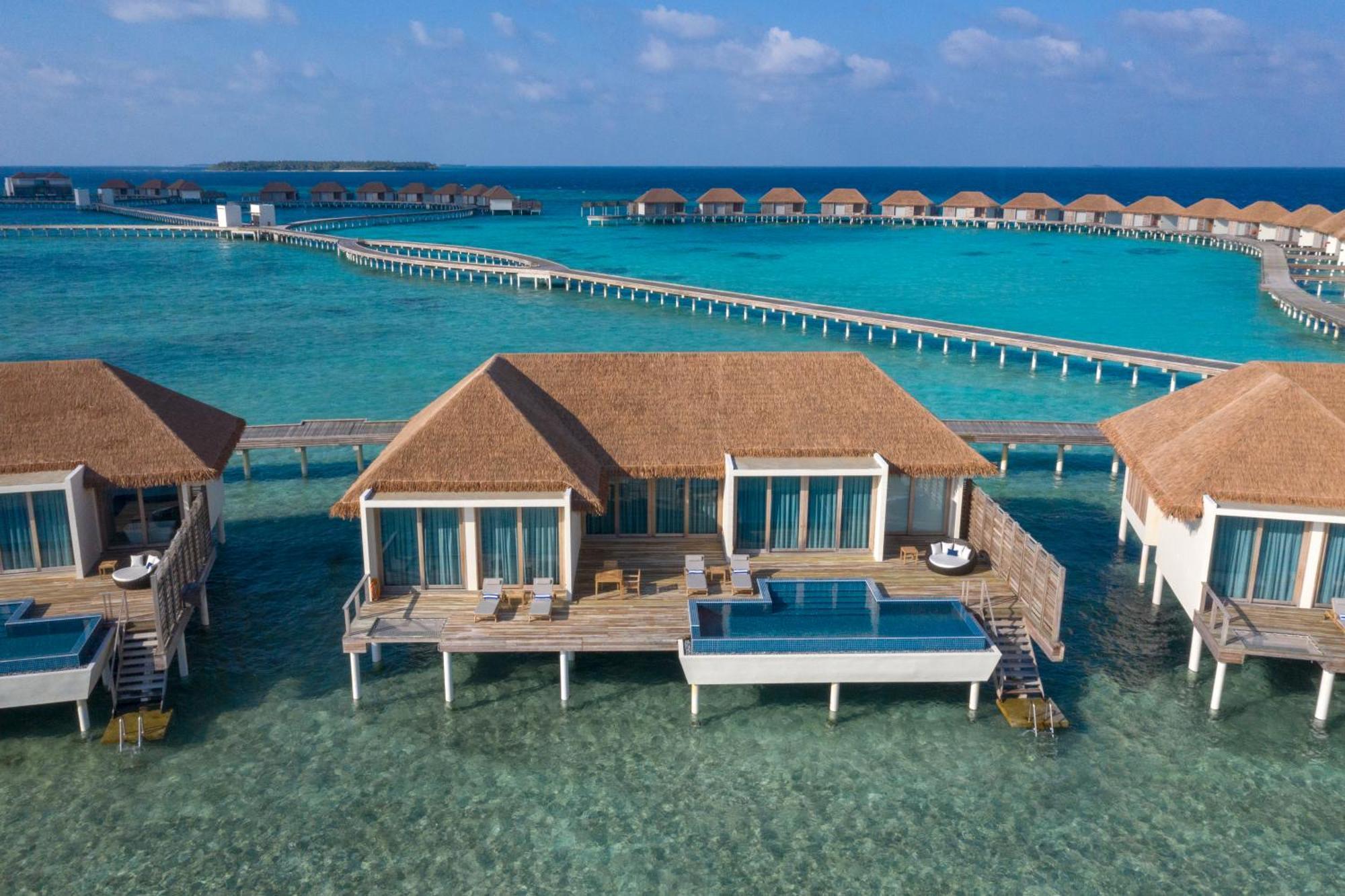 Three Bedroom Sunset Water Villa private pool & access to VIP seaplane lounge on arrival $50 Spa credit & kids &