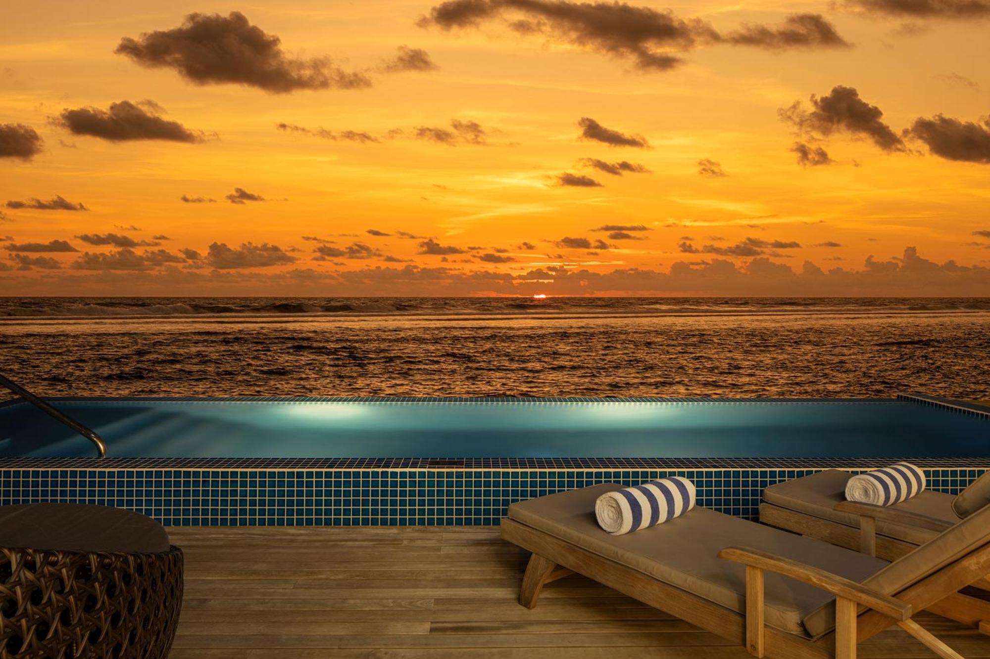 Sunset Water Villa private pool & access to VIP seaplane lounge on arrival $50 Spa credit